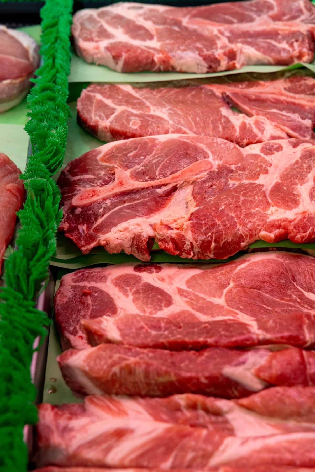 Raw steak from Dimes Meat Market